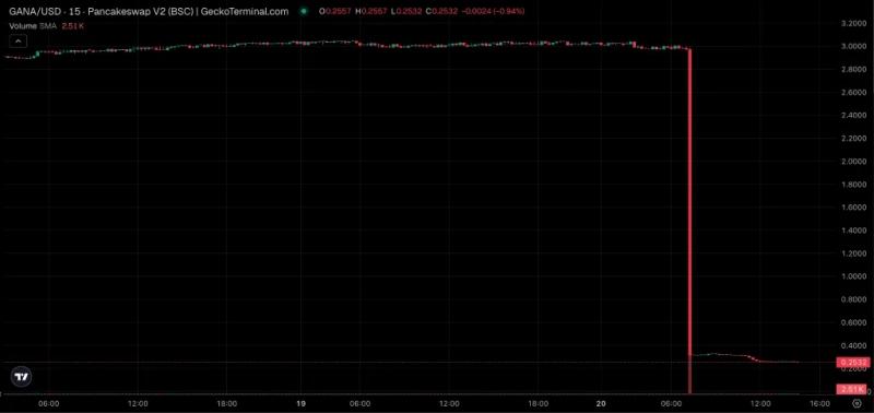 
 BNB-протокол GANA Payment взломали на $3,1 млн		