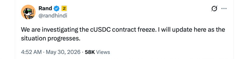 
 Пользователи Zama лишились доступа к 12,6 млн долларов в USDC после того, как Circle внесла их в черный список по решению суда		