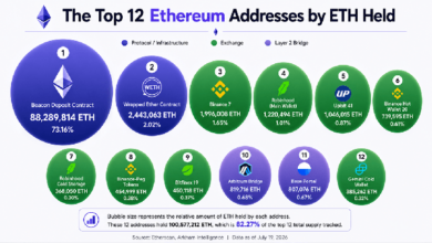 12 крупнейших кошельков Ethereum раскрывают, что 6 бирж контролируют 6,6 млн ETH