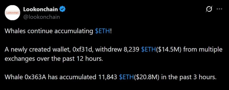 
 Этот &laquo;кит&raquo; купил ETH по цене 4 311 долларов и так и не продал. Это обошлось ему в 23,8 миллиона долларов		